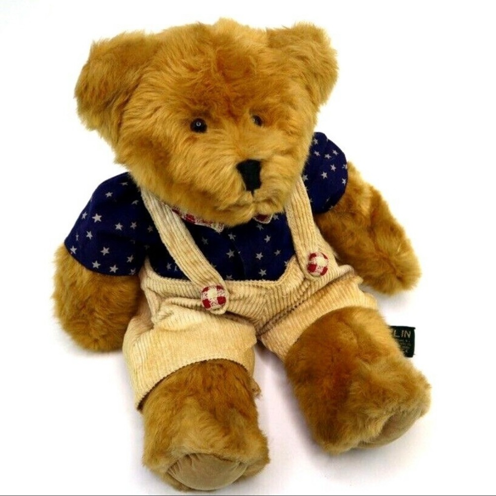 NWT Franklin Patriotic Teddy Bear by Russ Berrie & Co RARE HTF NEW